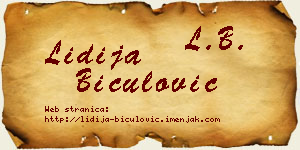Lidija Biculović vizit kartica